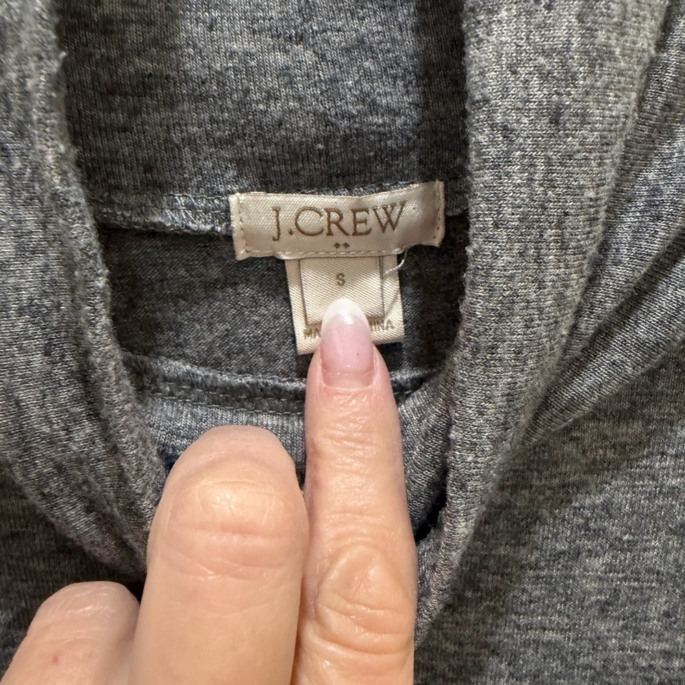J Crew Gray Turtleneck Sweater Dress Small - Picture 5 of 5